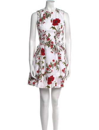 Alexander McQueen Floral Print Mini Dress