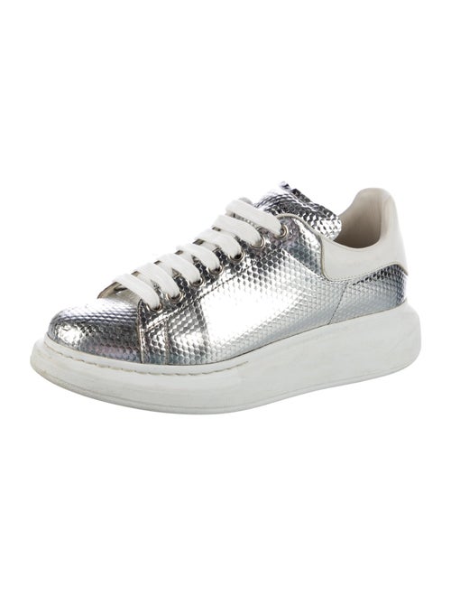 Alexander McQueen Leather Colorblock Pattern Sneakers
