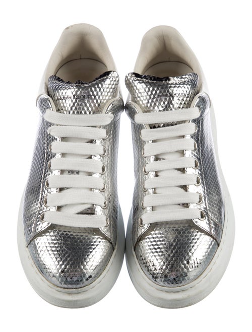 Alexander McQueen Leather Colorblock Pattern Sneakers