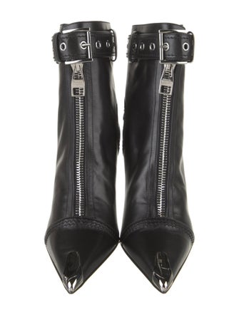 Alexander McQueen Leather Studded Accents Boots