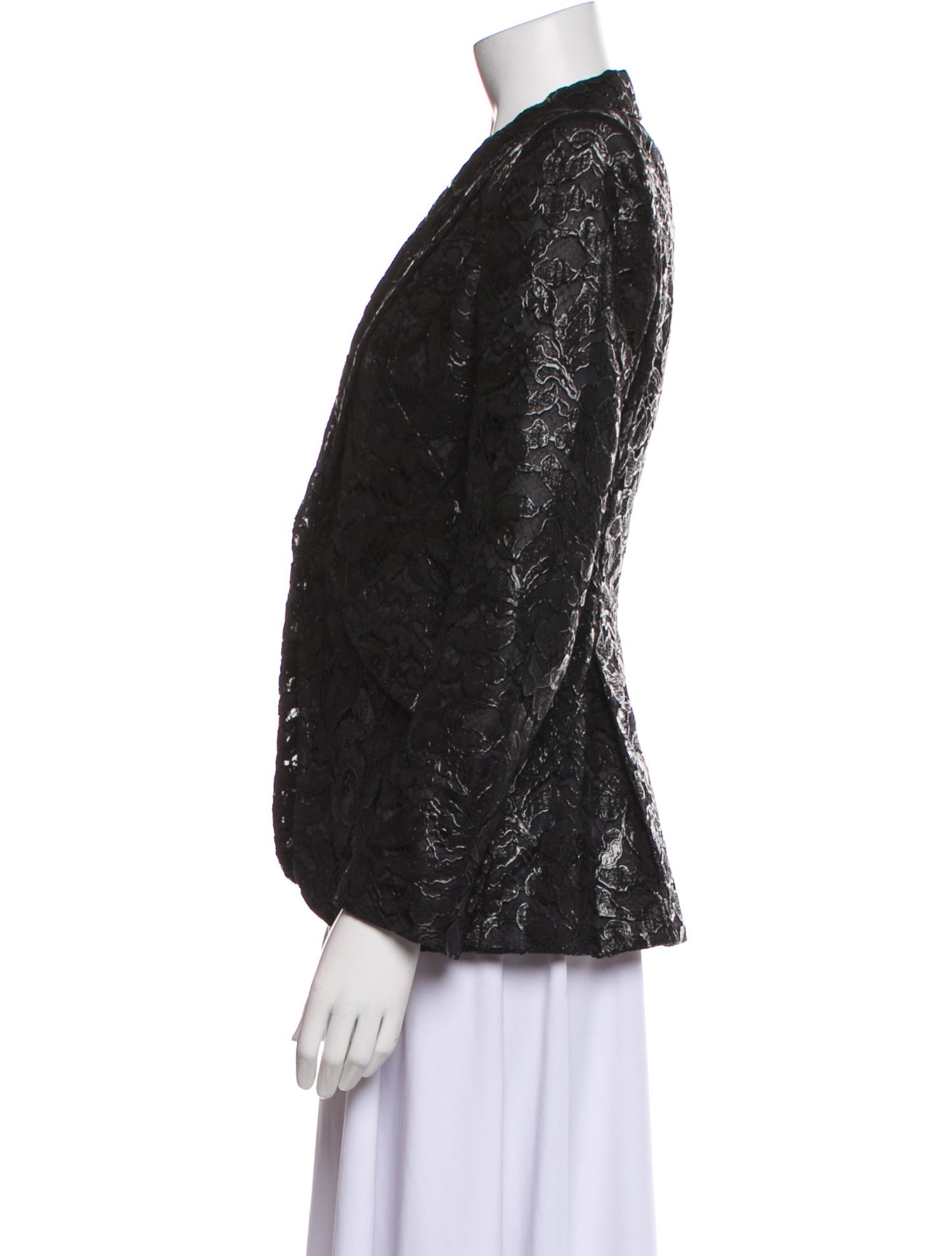 Alexander McQueen Lace Floral Print Evening Jacket