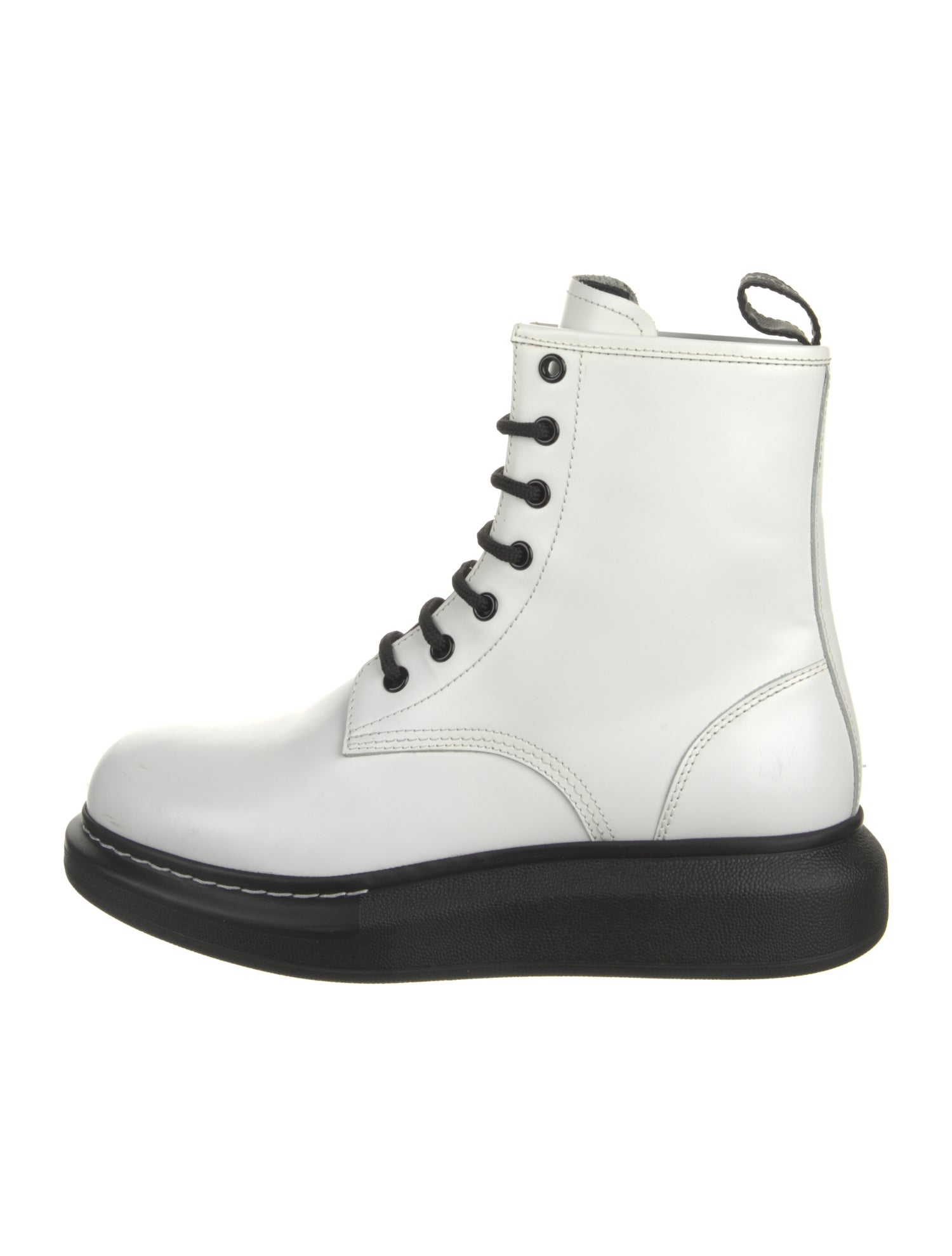 Alexander McQueen Leather Combat Boots
