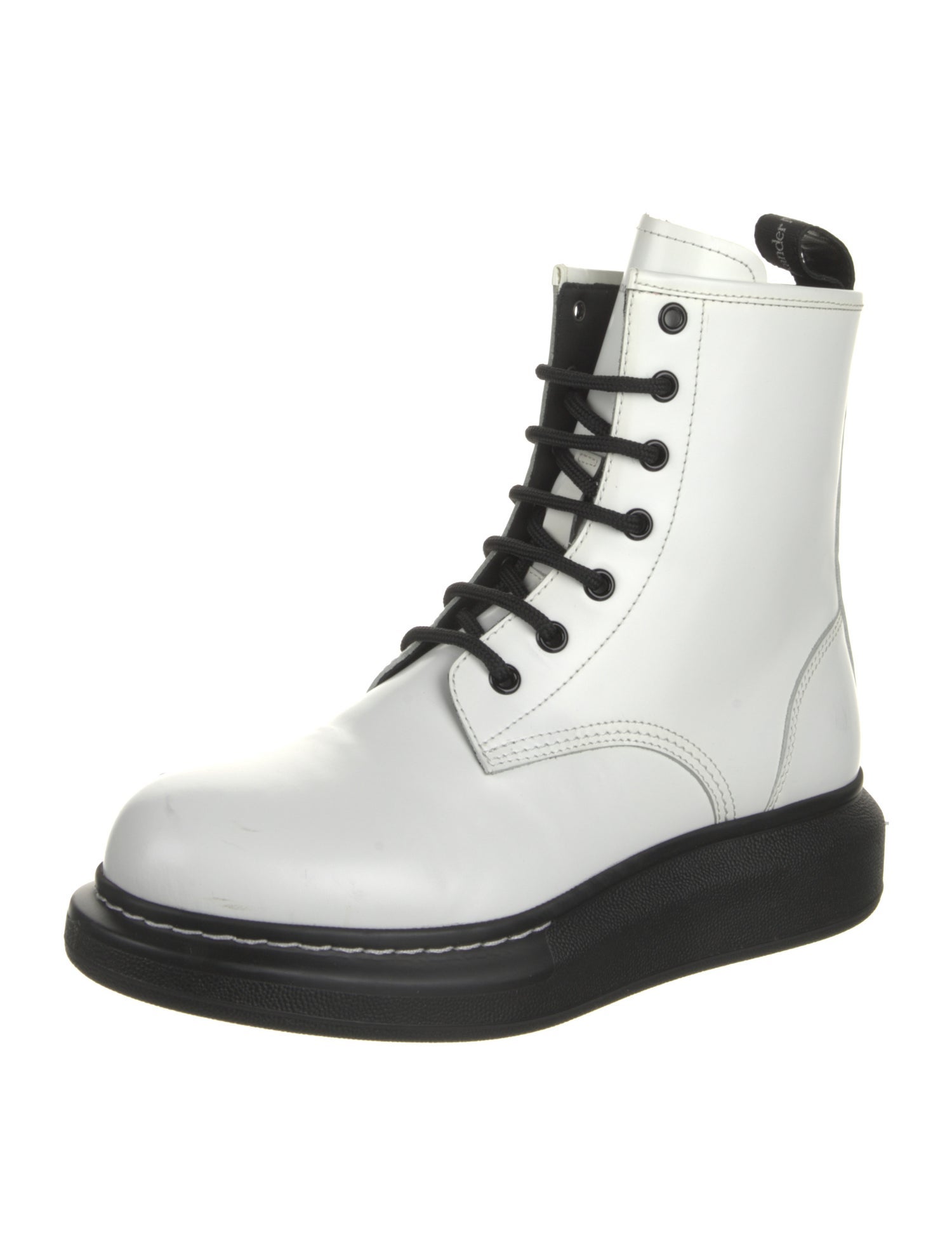 Alexander McQueen Leather Combat Boots