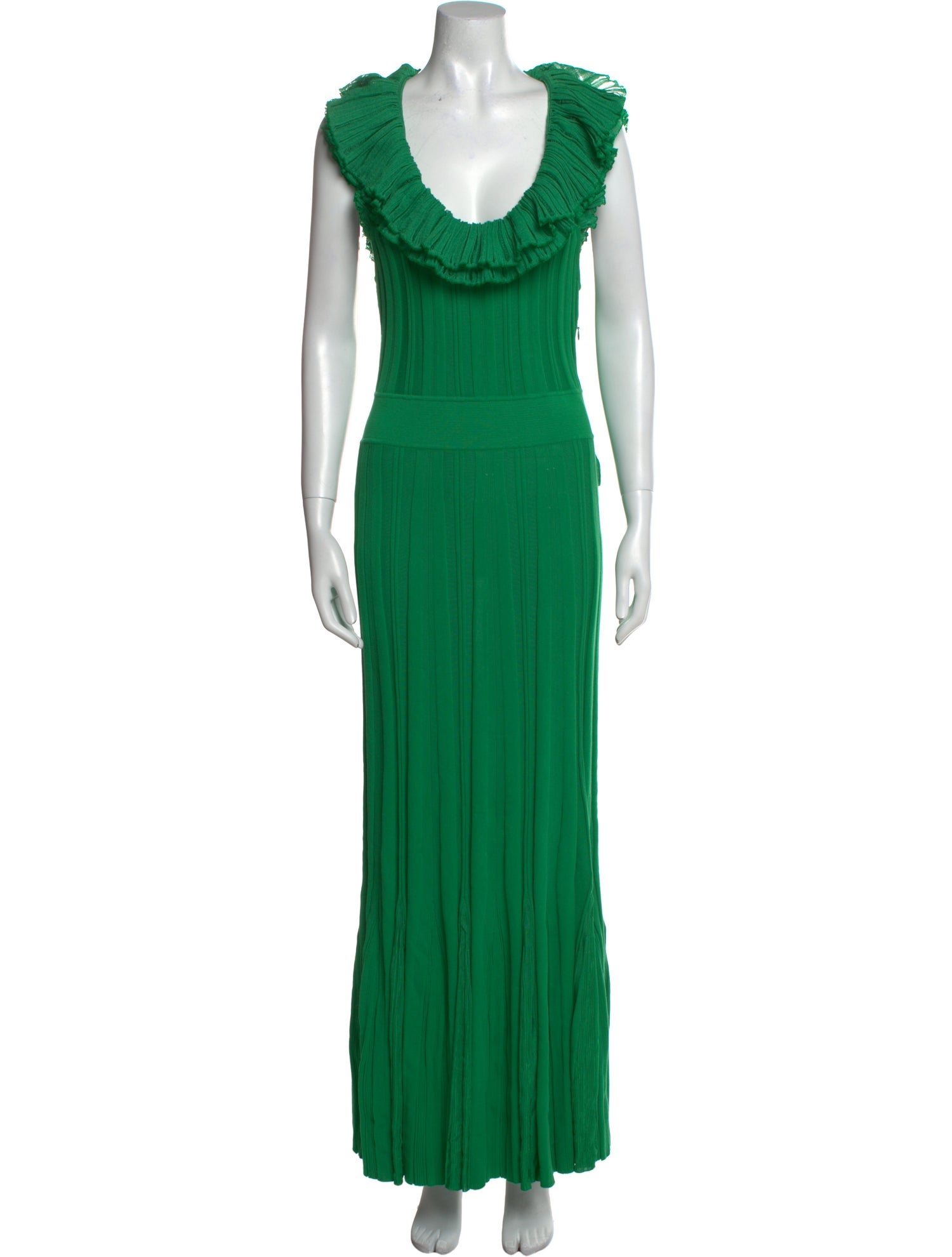 Alexander McQueen Scoop Neck Long Dress