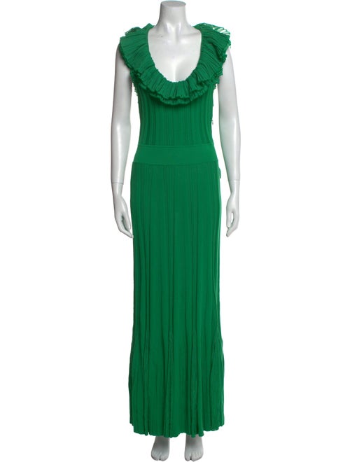 Alexander McQueen Scoop Neck Long Dress