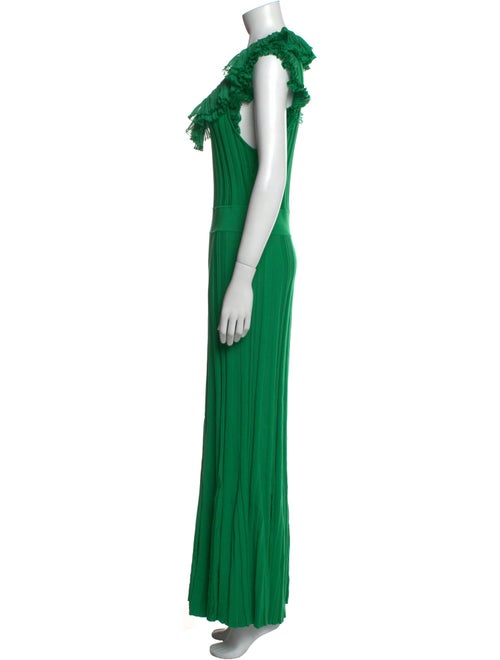 Alexander McQueen Scoop Neck Long Dress