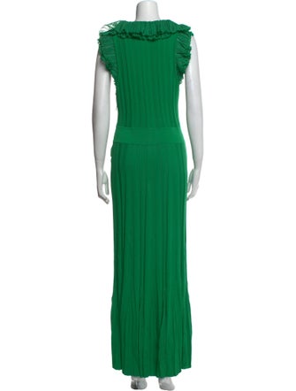 Alexander McQueen Scoop Neck Long Dress