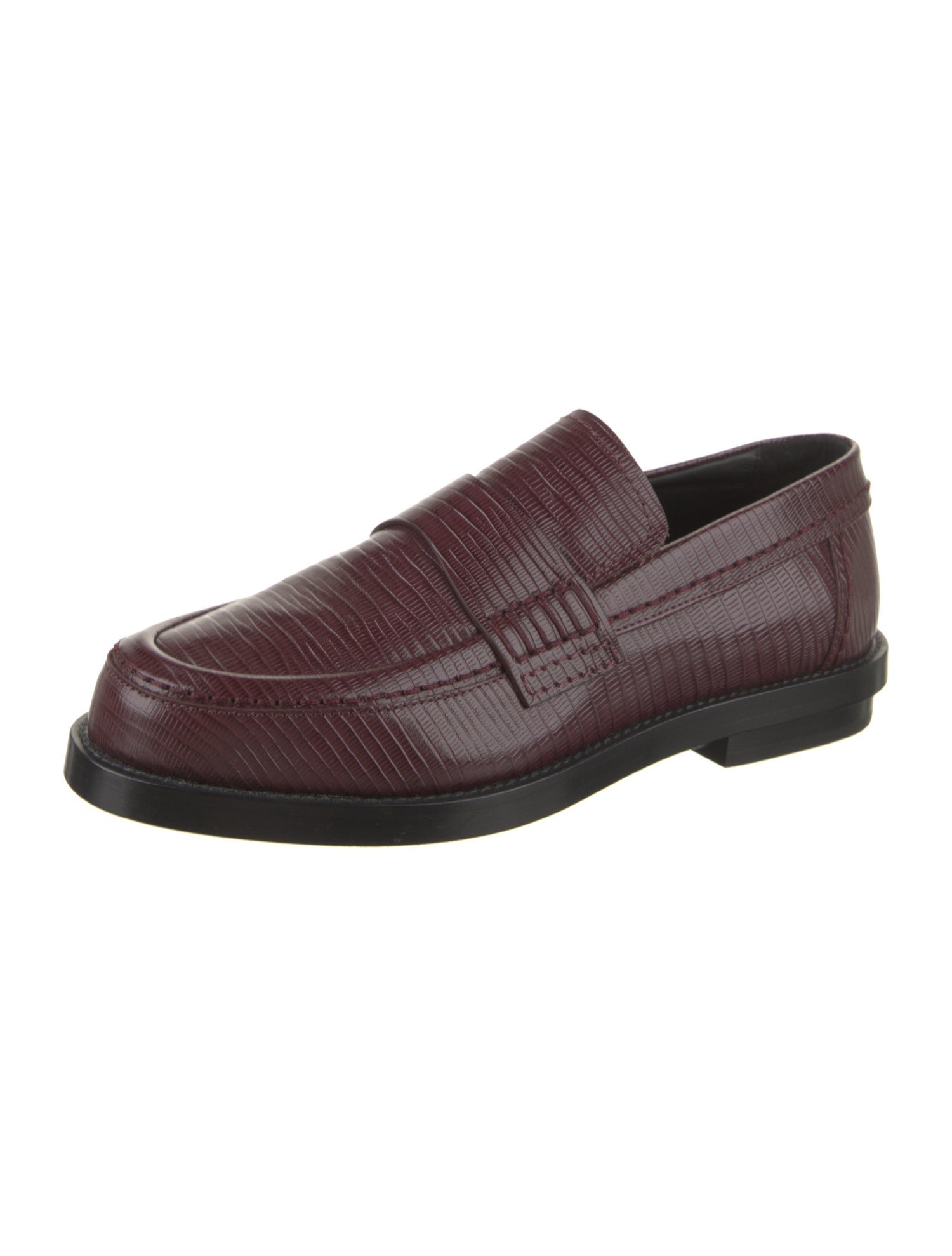 Alexander McQueen Embossed Leather Loafers