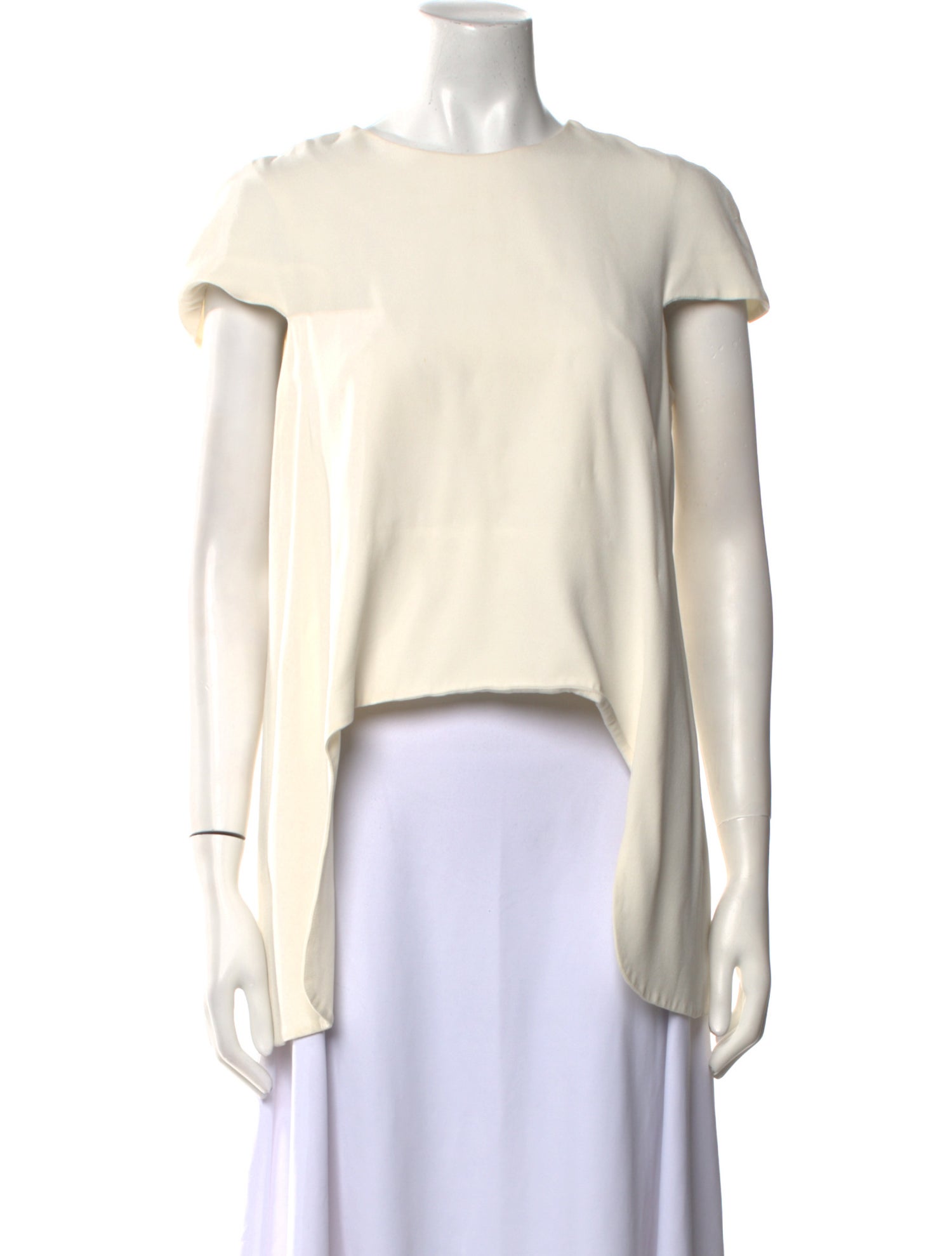 Alexander McQueen Crew Neck Short Sleeve Crop Top