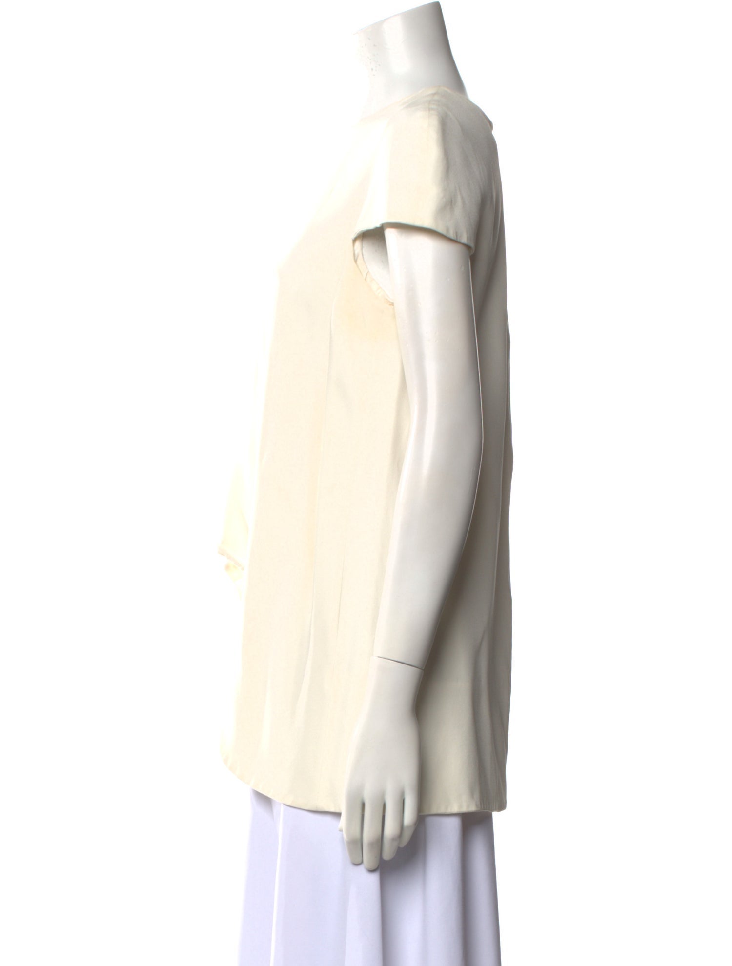 Alexander McQueen Crew Neck Short Sleeve Crop Top