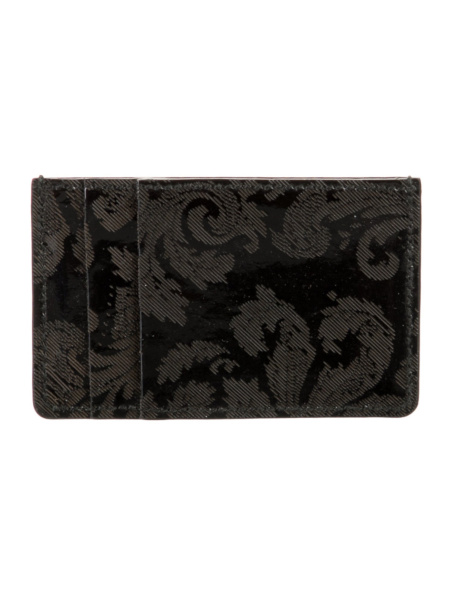 Alexander McQueen Skull Patent Leather Card Holder