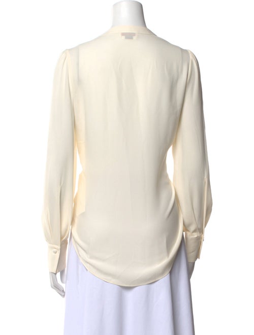 Alexander McQueen Silk V-Neck Blouse