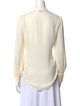 Alexander McQueen Silk V-Neck Blouse