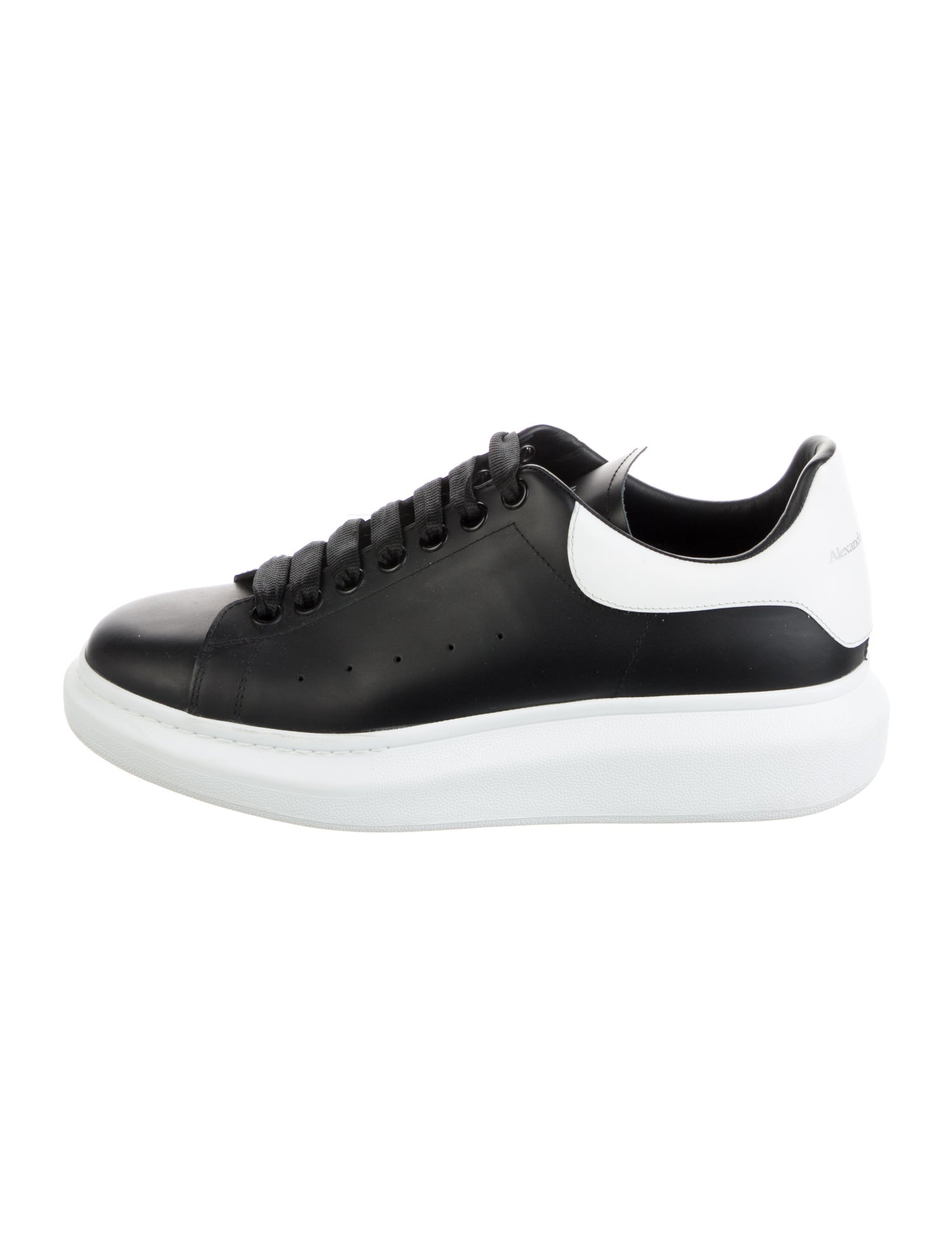 Alexander McQueen Leather Colorblock Pattern Sneakers