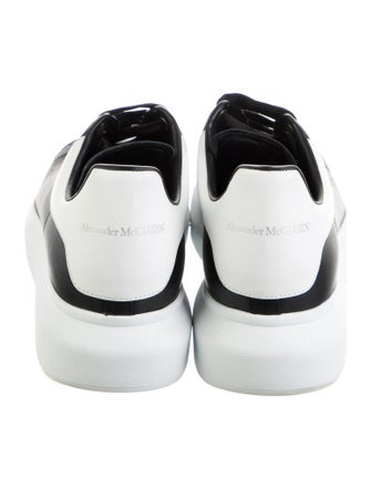 Alexander McQueen Leather Colorblock Pattern Sneakers