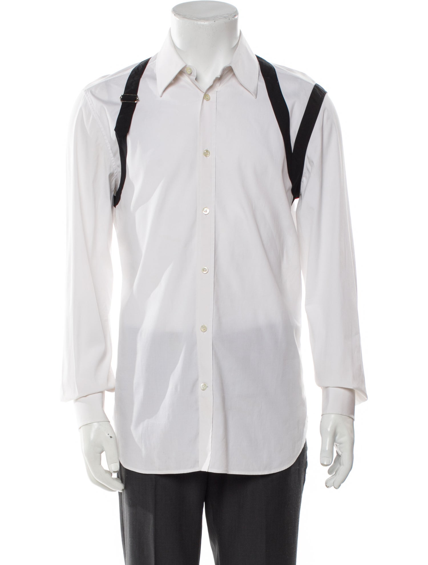 Alexander McQueen Striped Long Sleeve Dress Shirt