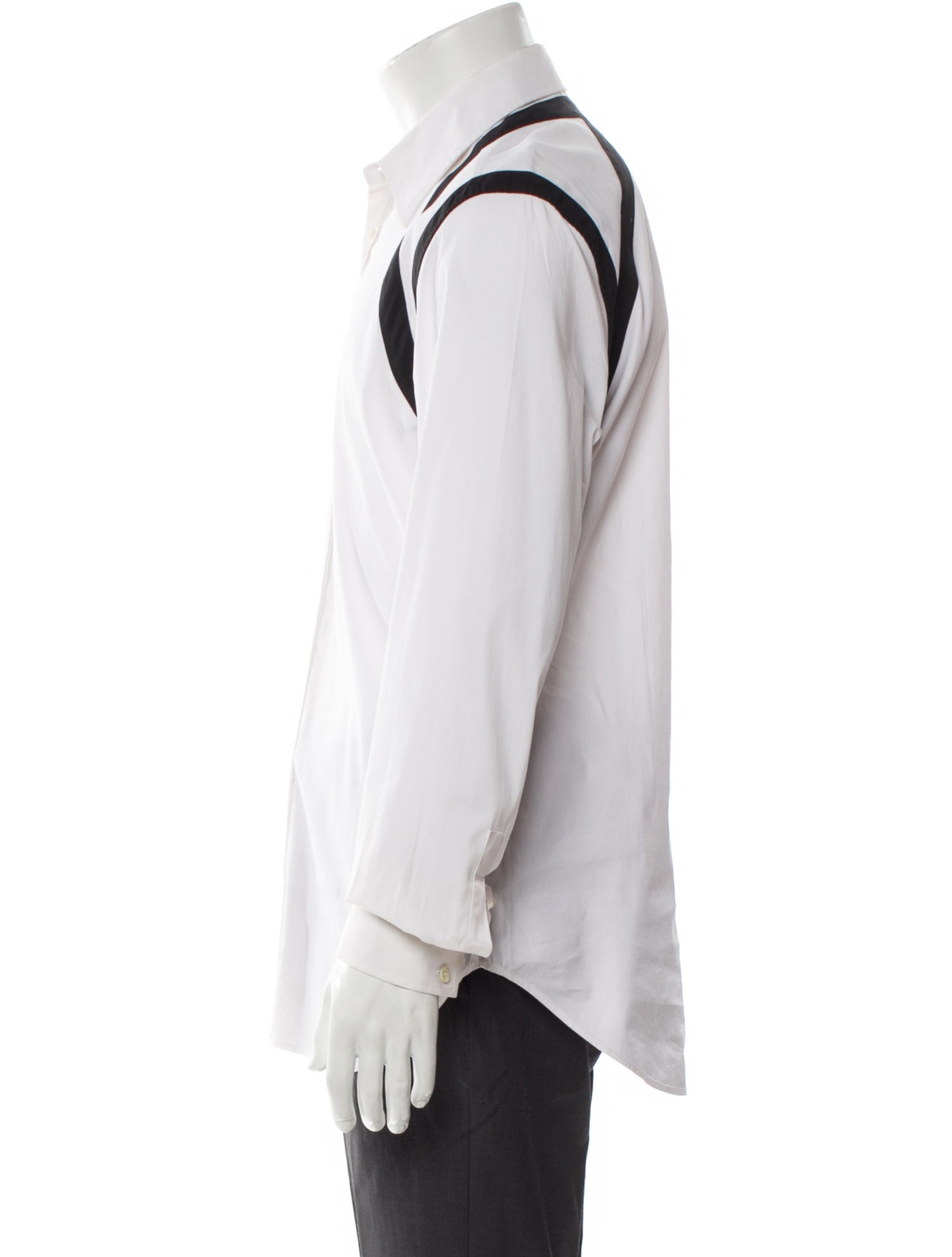 Alexander McQueen Striped Long Sleeve Dress Shirt