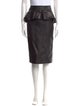 Alexander McQueen Leather Knee-Length Skirt