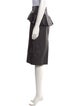 Alexander McQueen Leather Knee-Length Skirt