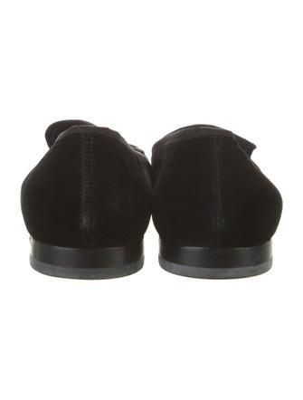 Alexander McQueen Skull Velvet Loafers