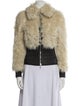 Alexander McQueen Leather Printed Faux Fur Jacket