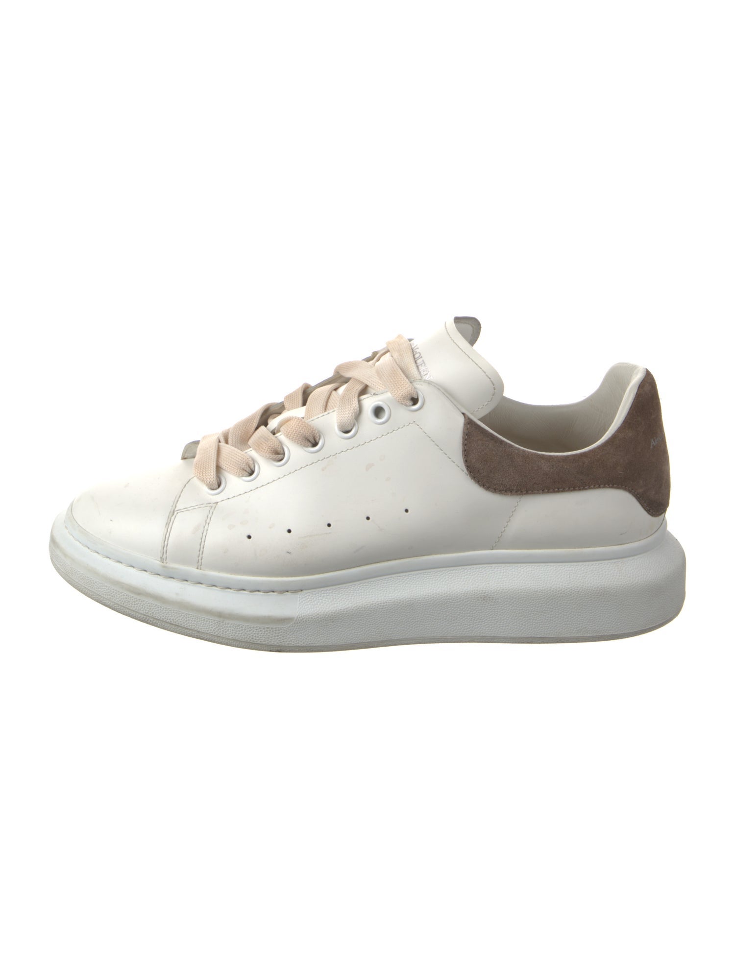 Alexander McQueen Leather Colorblock Pattern Chunky Sneakers