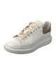 Alexander McQueen Leather Colorblock Pattern Chunky Sneakers