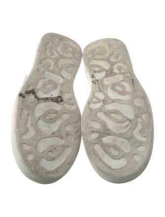 Alexander McQueen Leather Colorblock Pattern Chunky Sneakers