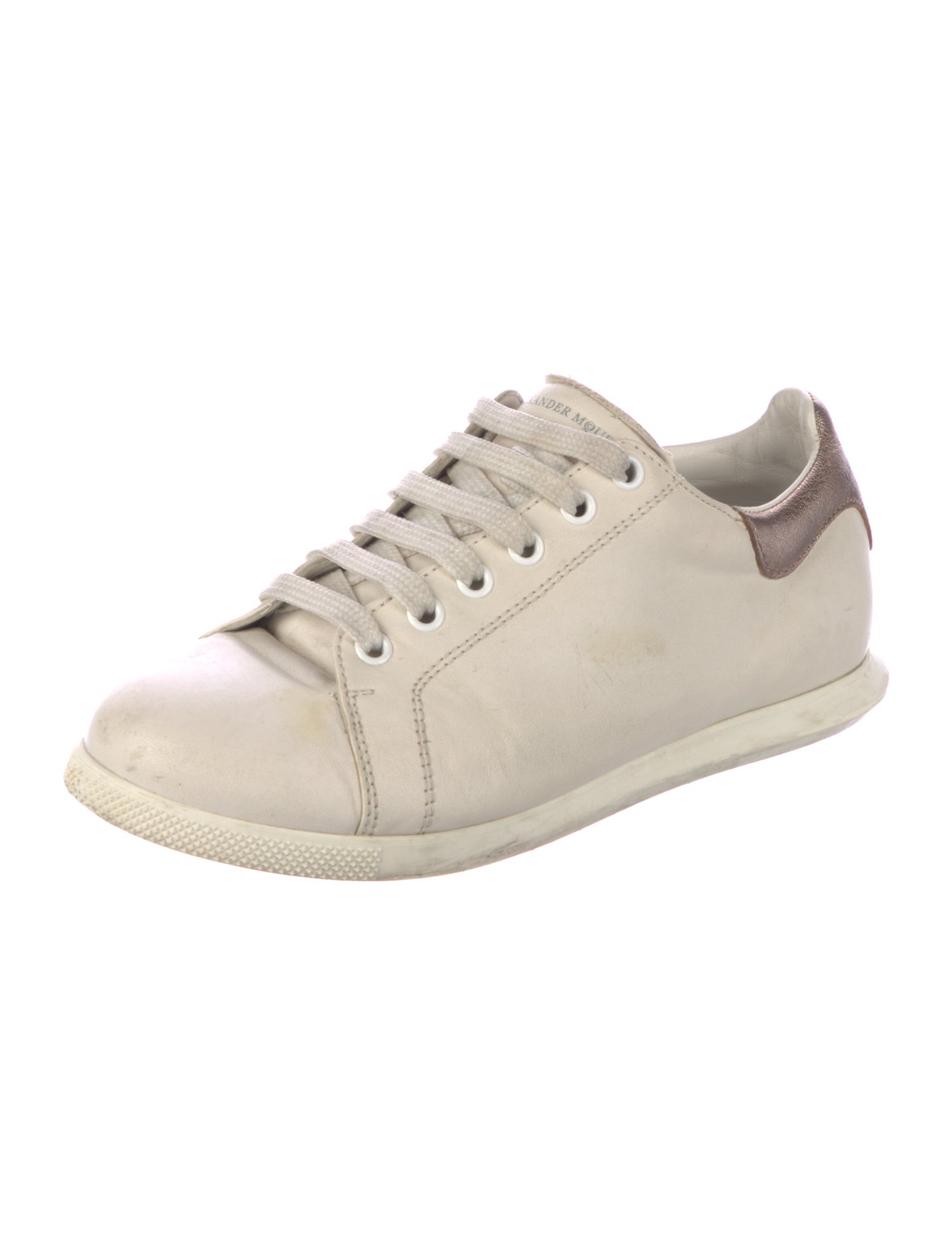Alexander McQueen Leather Colorblock Pattern Sneakers