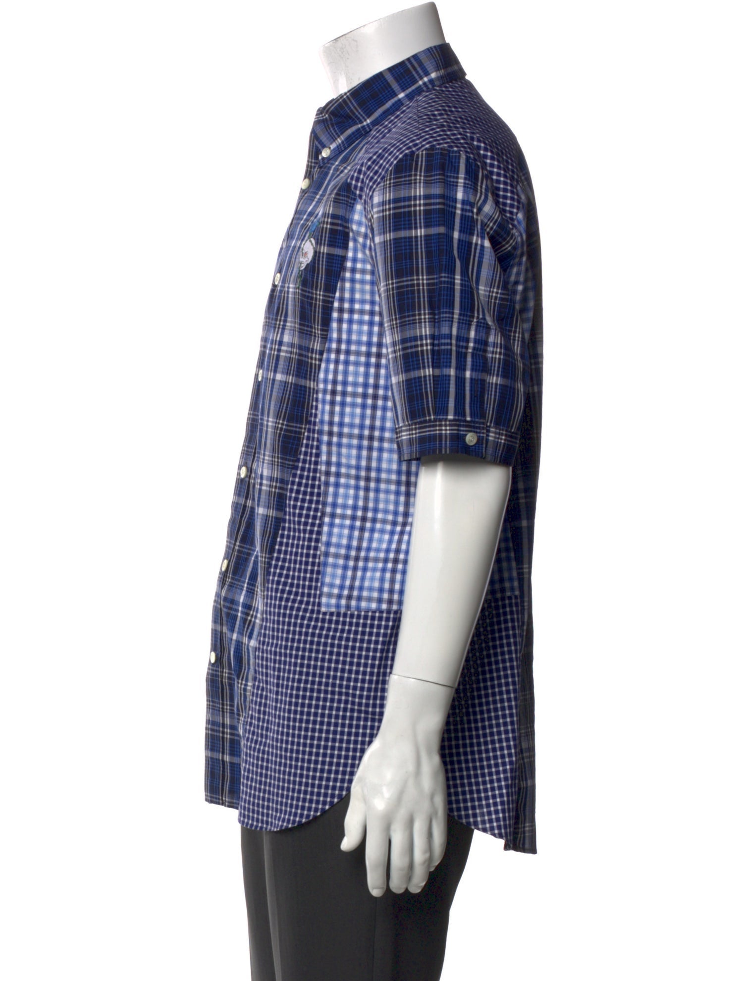 Alexander McQueen Plaid Print Short Sleeve Shirt w/ Tags