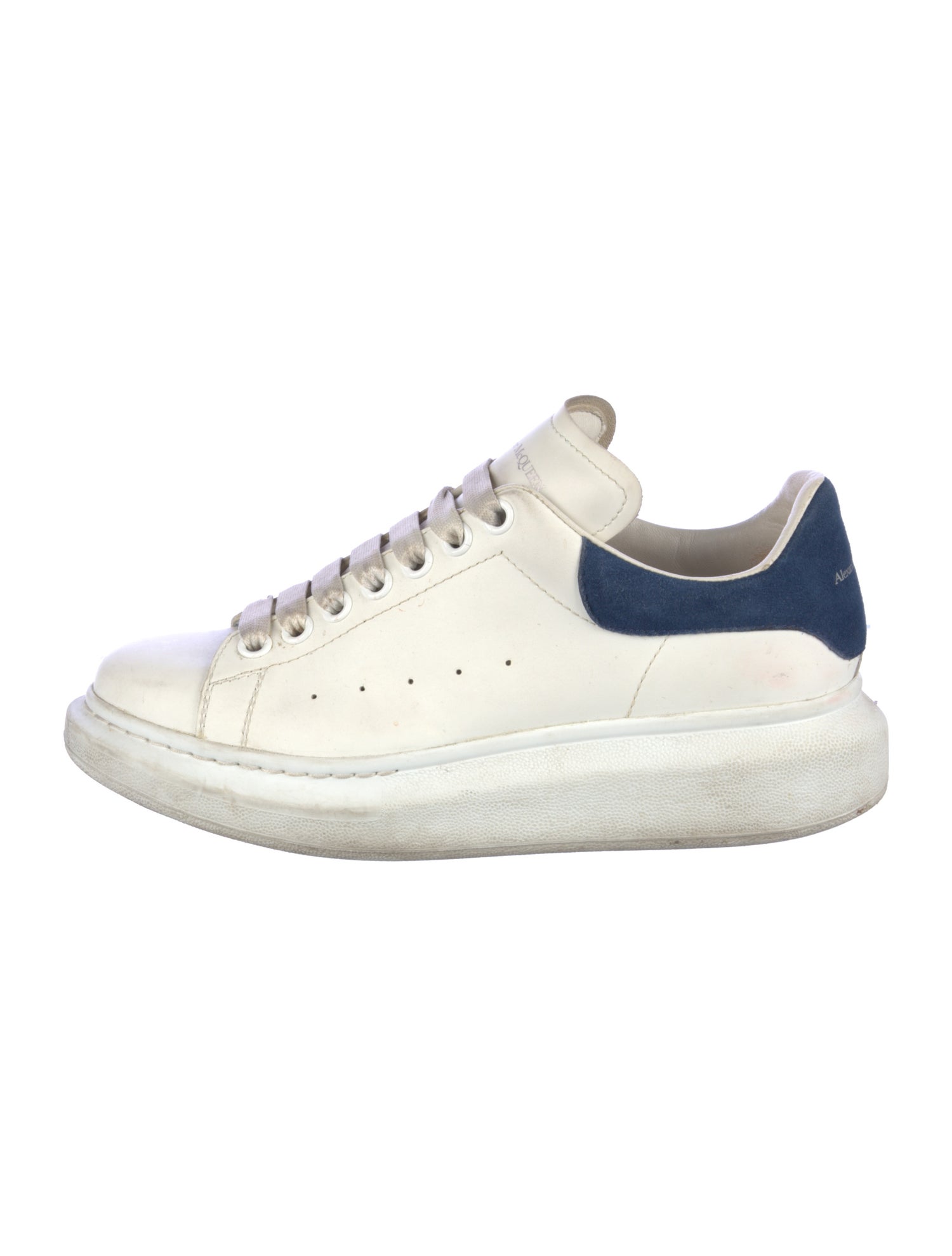 Alexander McQueen Leather Colorblock Pattern Sneakers