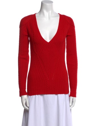 Alexander McQueen Wool V-Neck Sweater