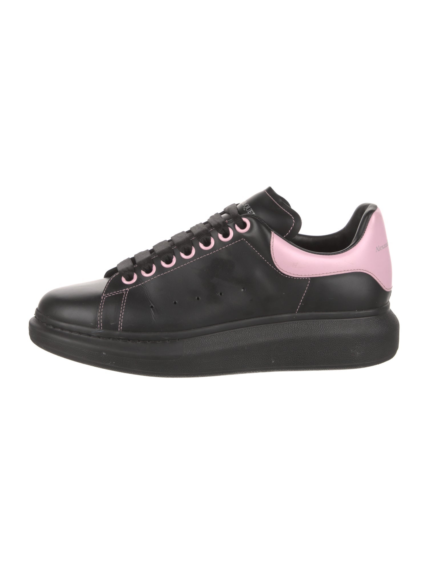 Alexander McQueen Leather Colorblock Pattern Sneakers