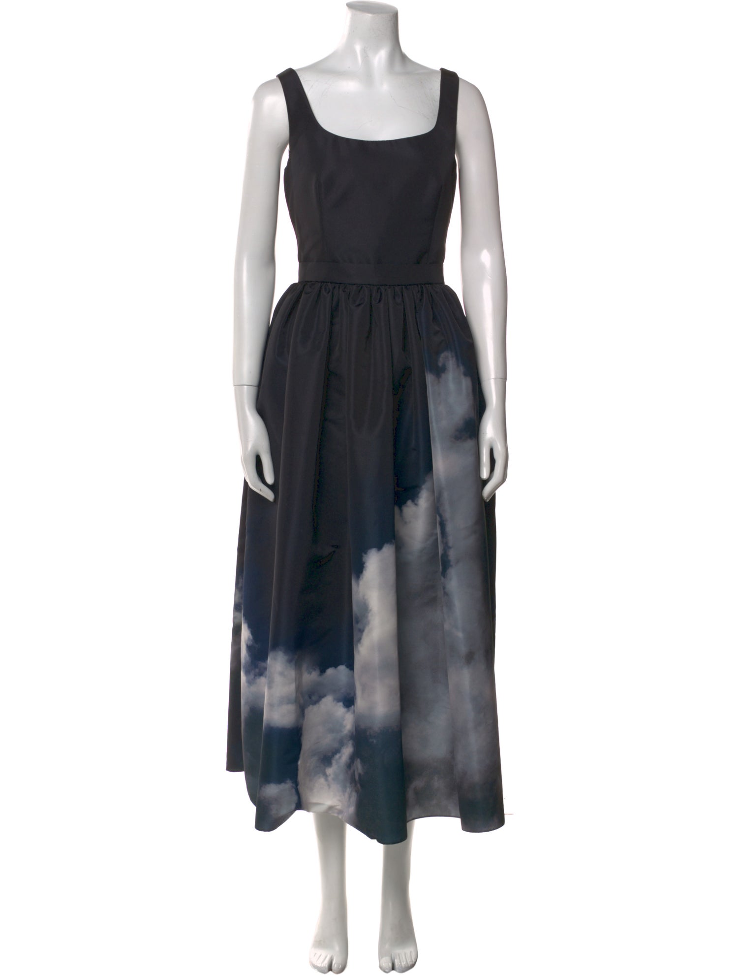 Alexander McQueen Tie-Dye Print Long Dress