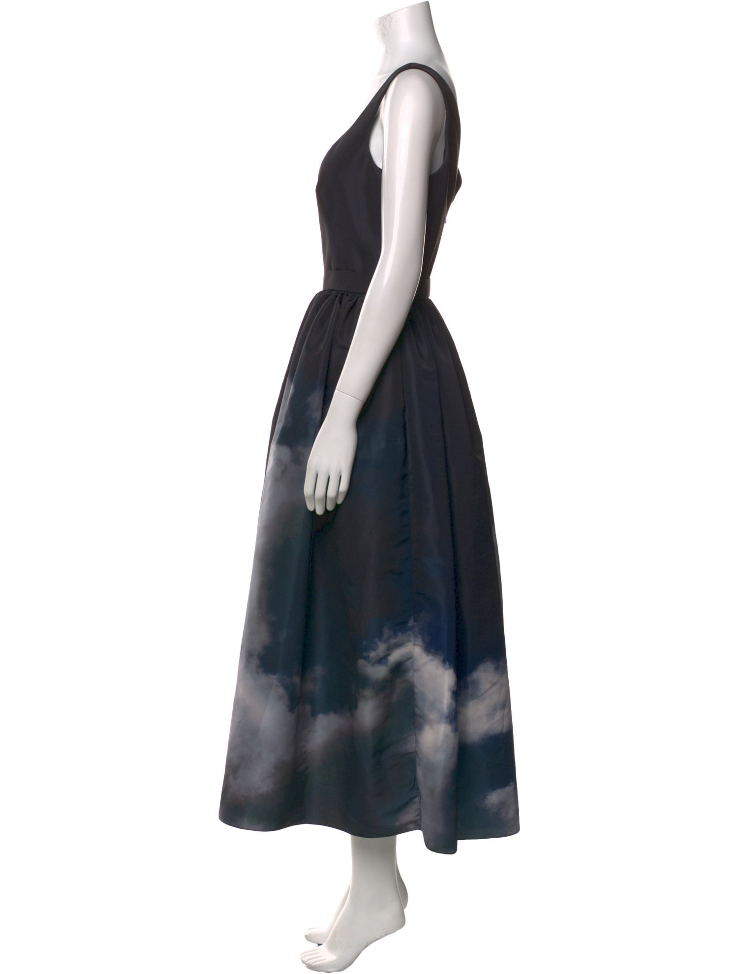 Alexander McQueen Tie-Dye Print Long Dress