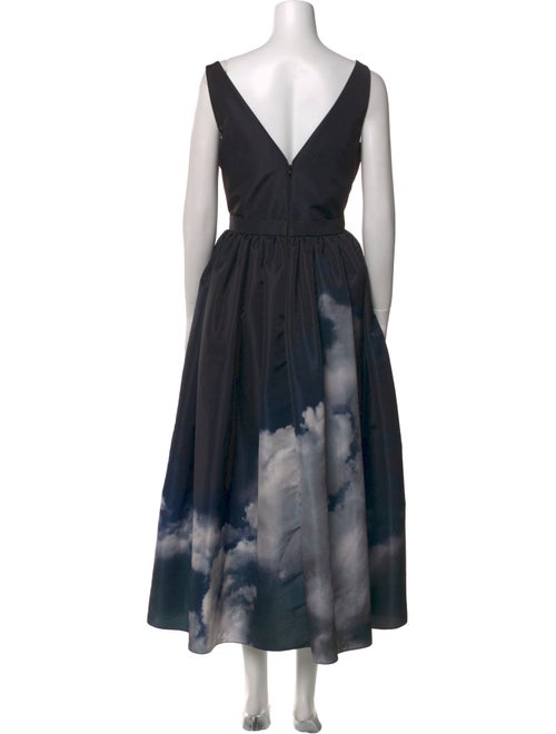Alexander McQueen Tie-Dye Print Long Dress