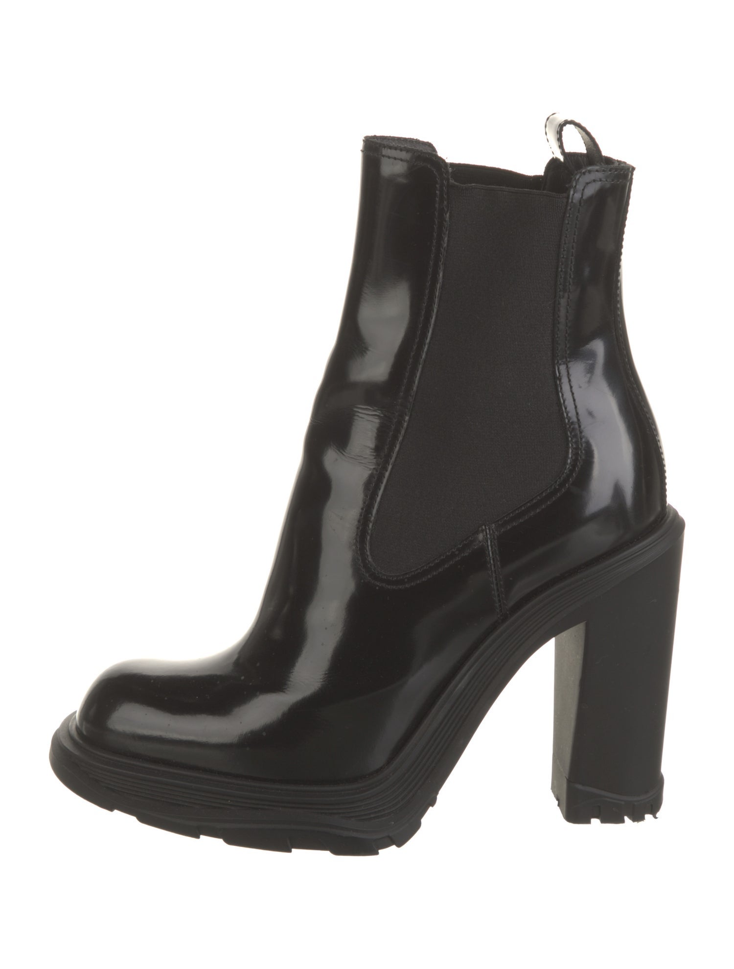 Alexander McQueen Patent Leather Chelsea Boots