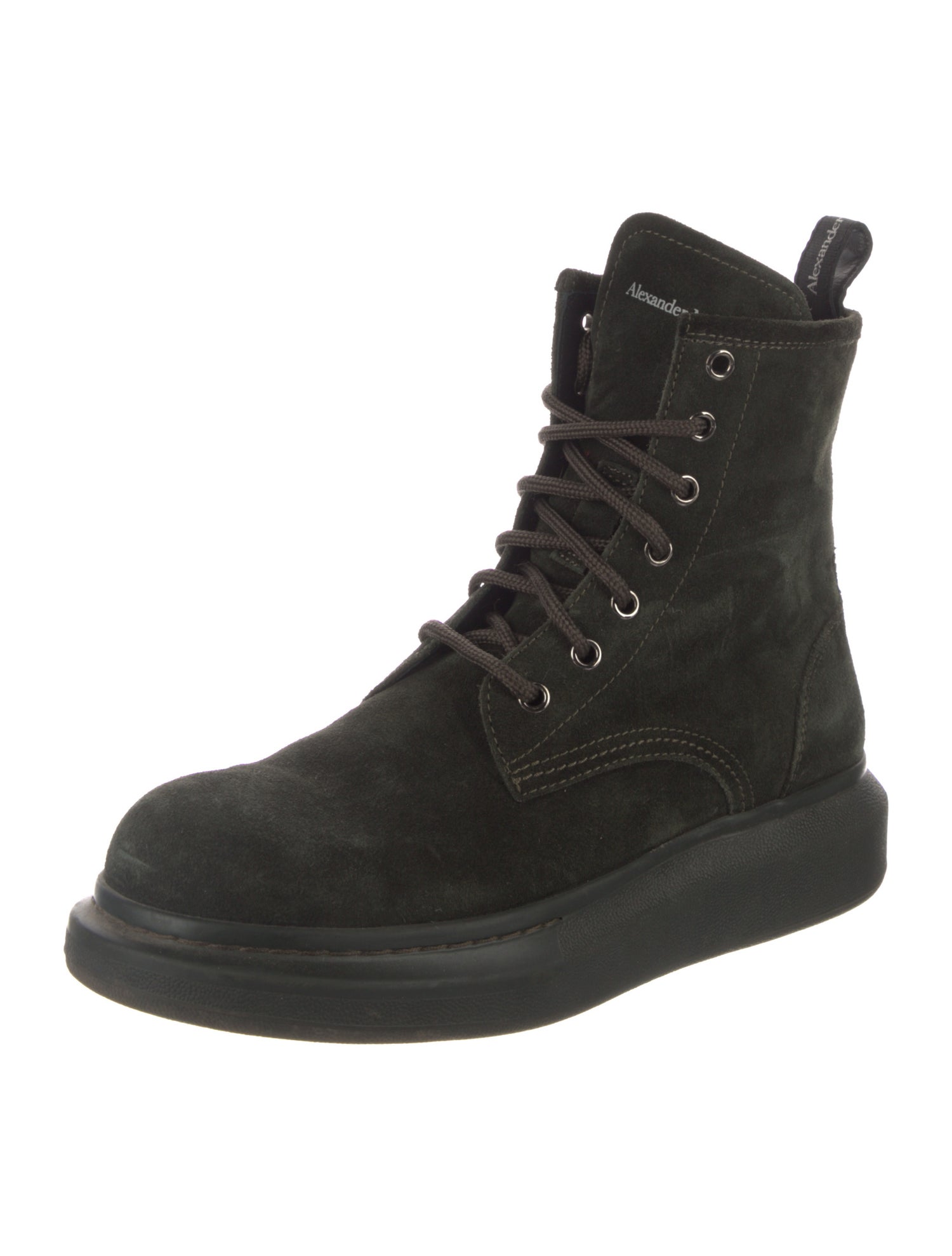 Alexander McQueen Suede Lace-Up Boots