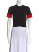 Alexander McQueen Crew Neck Short Sleeve Crop Top