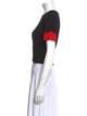 Alexander McQueen Crew Neck Short Sleeve Crop Top