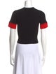 Alexander McQueen Crew Neck Short Sleeve Crop Top