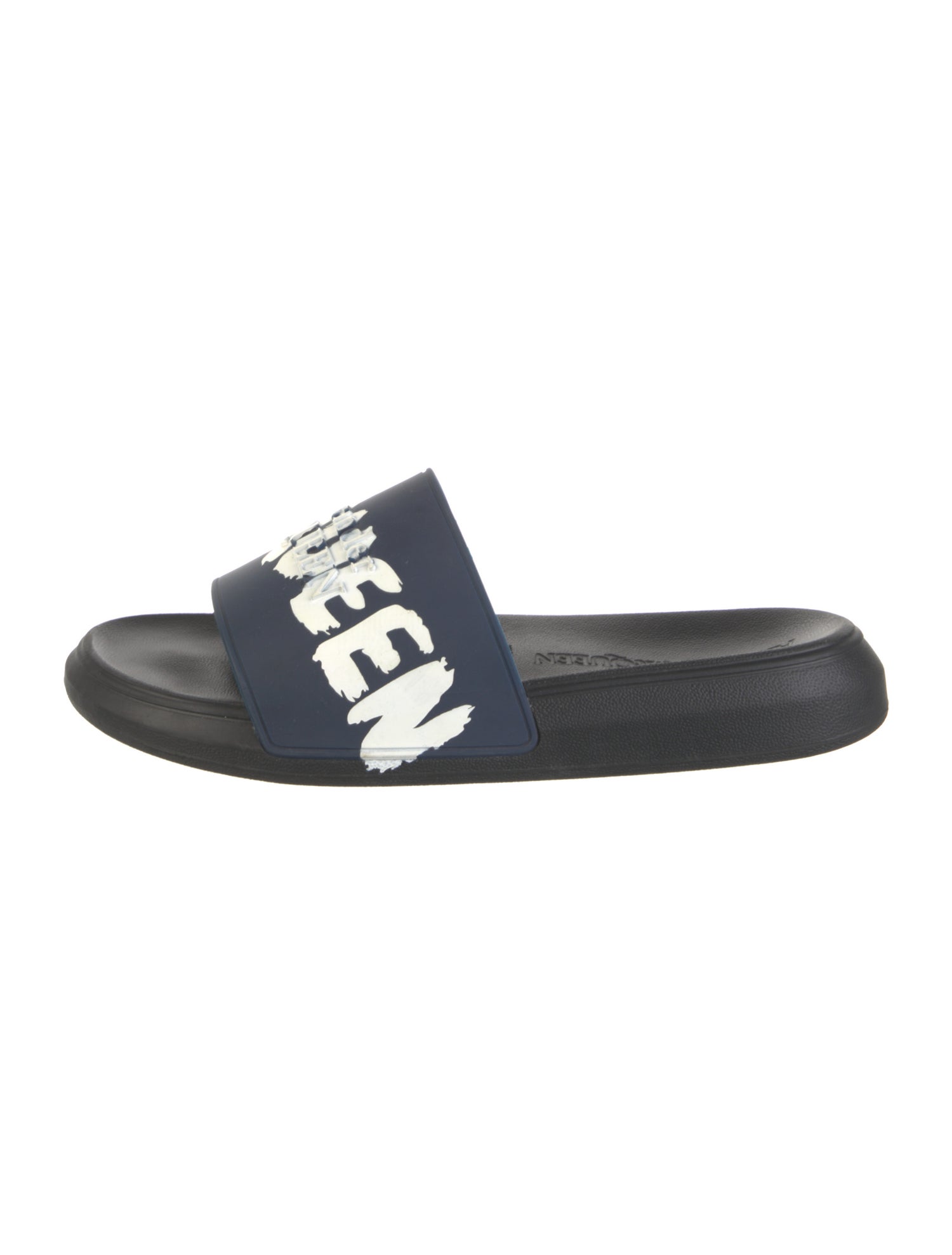 Alexander McQueen Rubber Graphic Print Slides