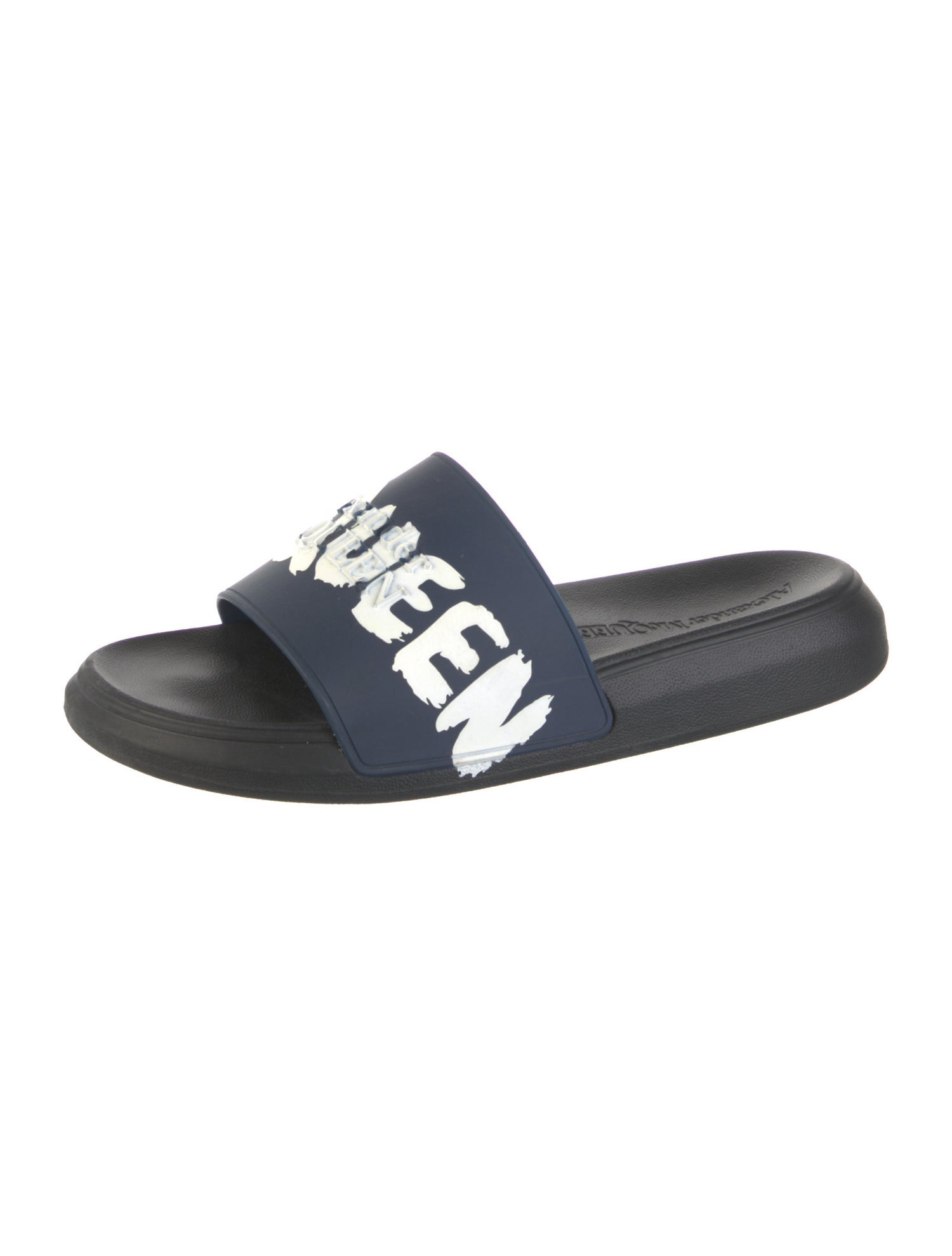 Alexander McQueen Rubber Graphic Print Slides