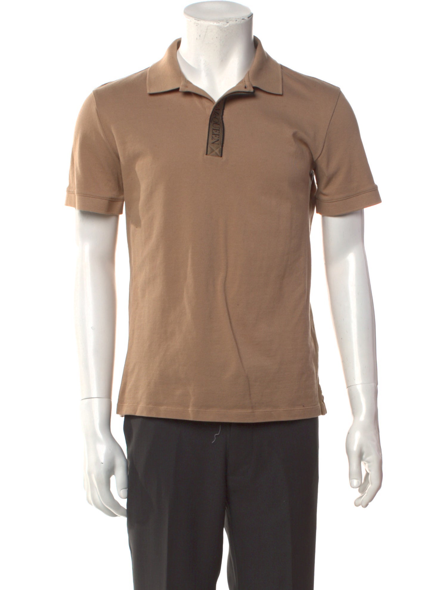 Alexander McQueen V-Neck Short Sleeve Polo Shirt