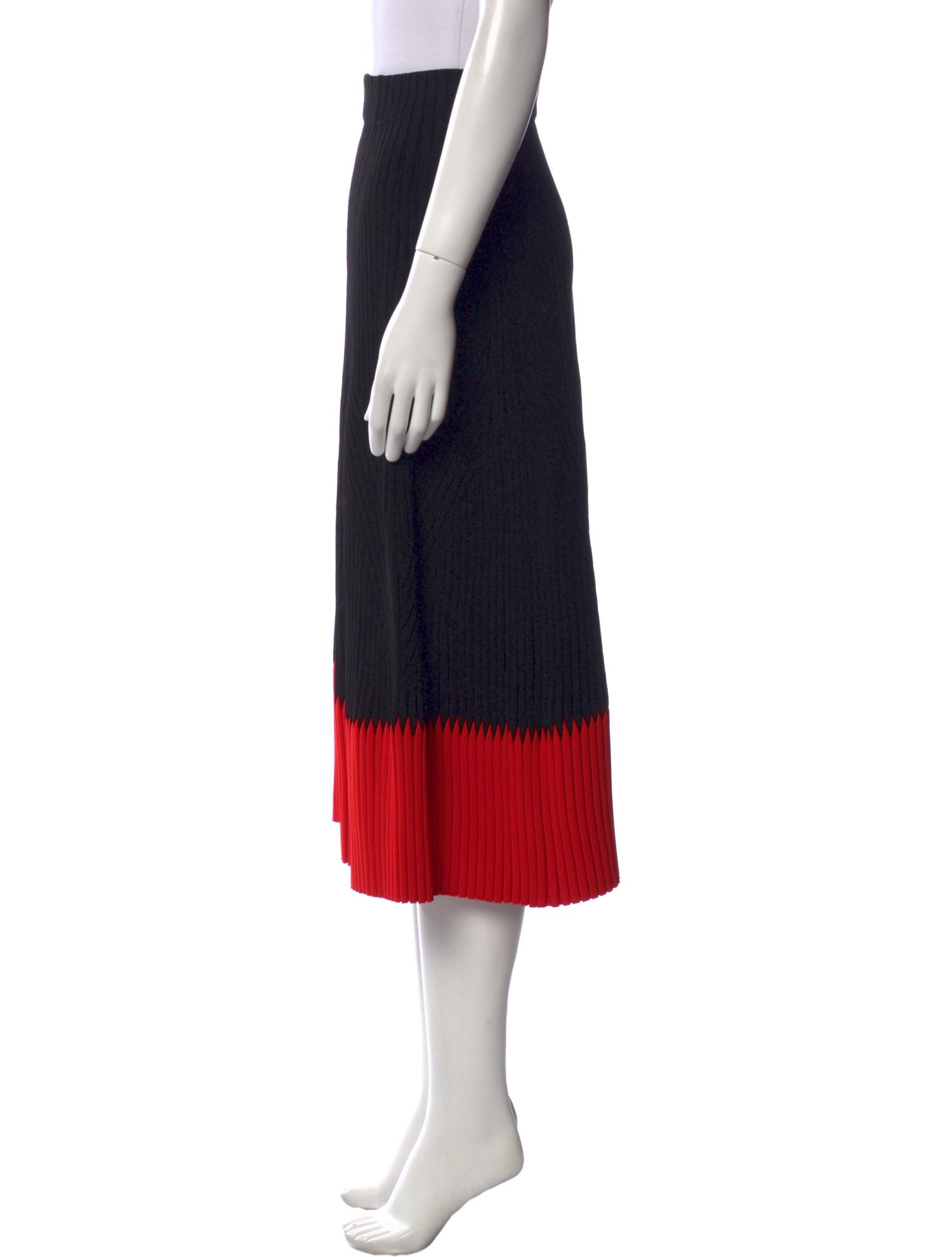 Alexander McQueen Colorblock Pattern Midi Length Skirt