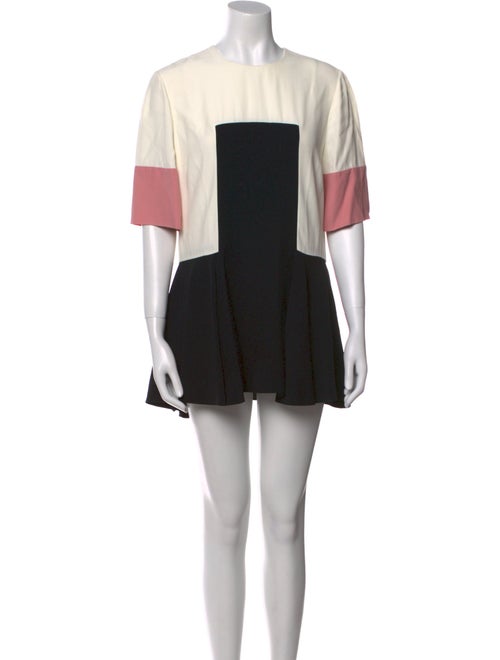 Alexander McQueen Colorblock Pattern Mini Dress