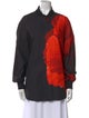 Alexander McQueen Graphic Print Long Sleeve Button-Up Top