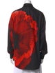 Alexander McQueen Graphic Print Long Sleeve Button-Up Top
