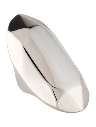 Alexander McQueen Elongated Faceted Cocktail Ring
