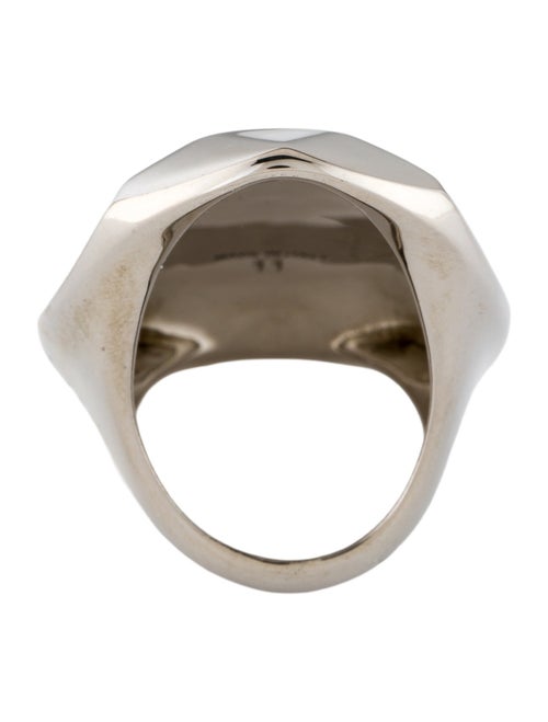 Alexander McQueen Elongated Faceted Cocktail Ring